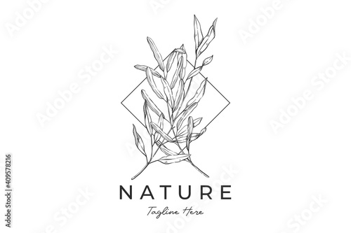 Hand Drawn detailed Leaves Illustration