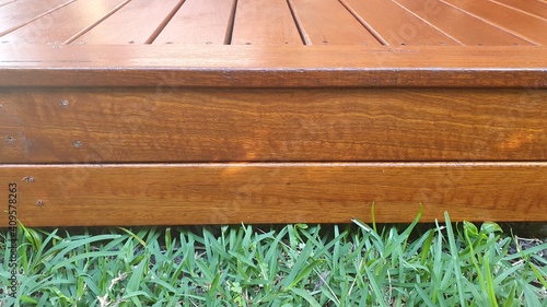 Close up of freshly oiled Australian Spotted Gum Timber Decking