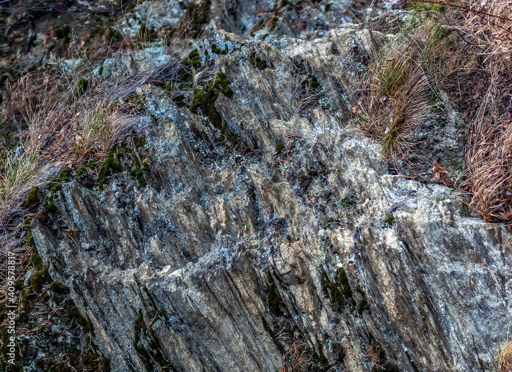 Obraz premium Stone cliff (Background, banner, Wallpaper, texture)