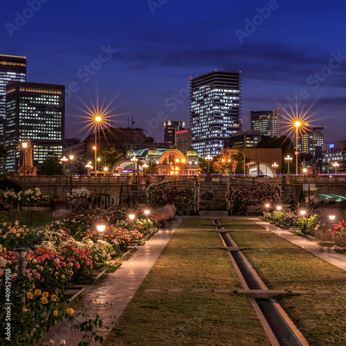 Photography City Nightscape in Osaka Japan