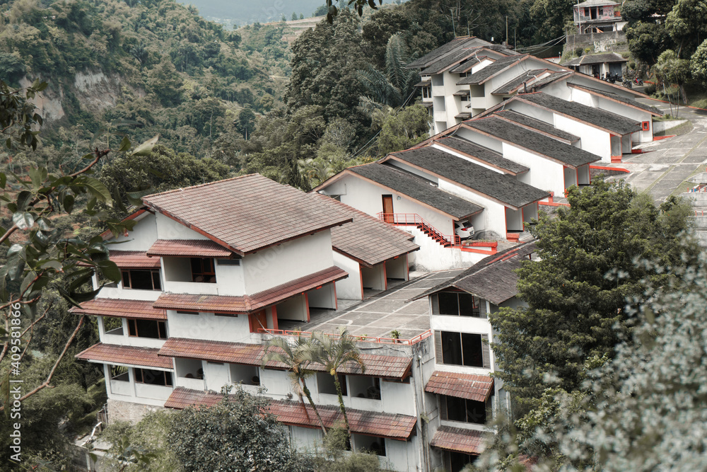 Fototapeta premium village in the mountains