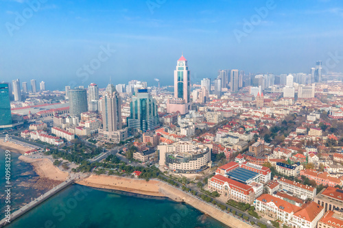 Aerial view of European architecture landscape in Qingdao old city © 昊 周