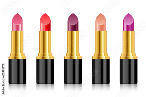 Realistic lipstick vector illustration isolated on white background