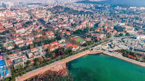 Aerial view of European architecture landscape in Qingdao old city © 昊 周