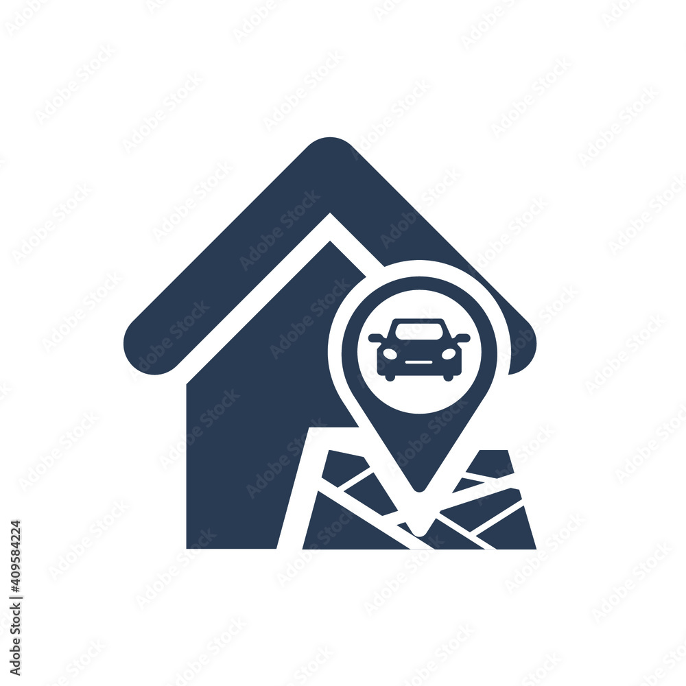 Find Car Parking zone icon. Parking, search car, rent car, find automobile zone icon. Find Car Parking zone icon. Parking, search car, rent car, find automobile zone icon.