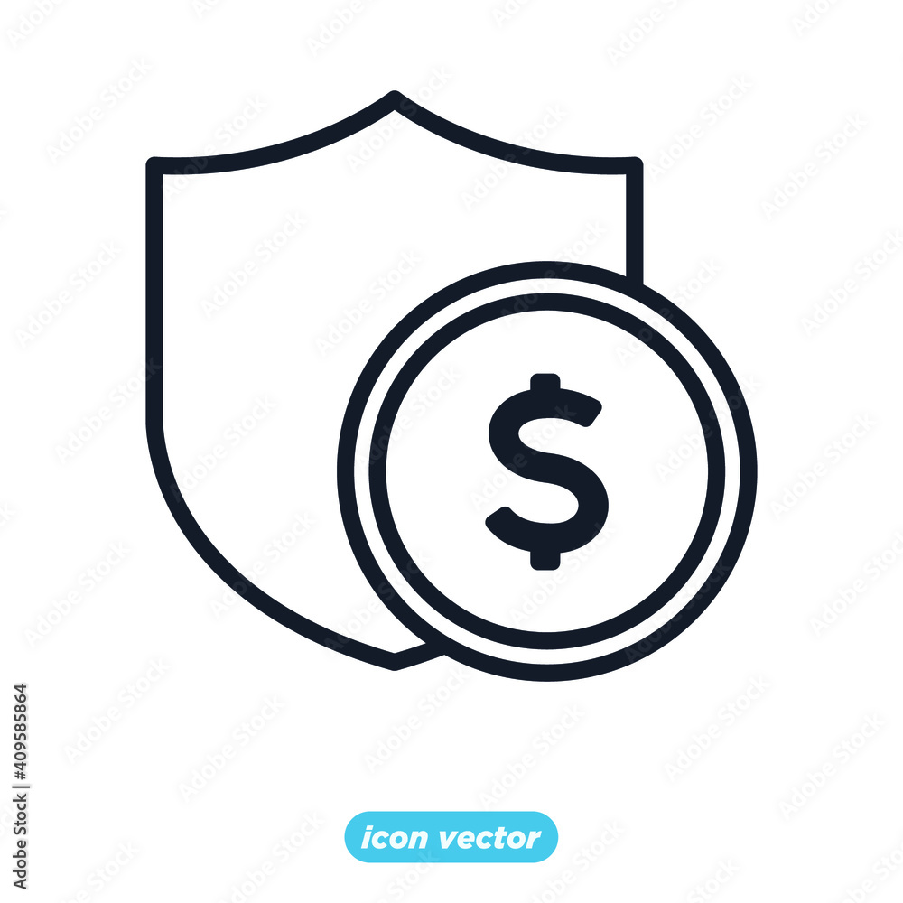 Money shield Vector Icon. Money symbol vector illustration Money shield Vector Icon. Money symbol vector illustration