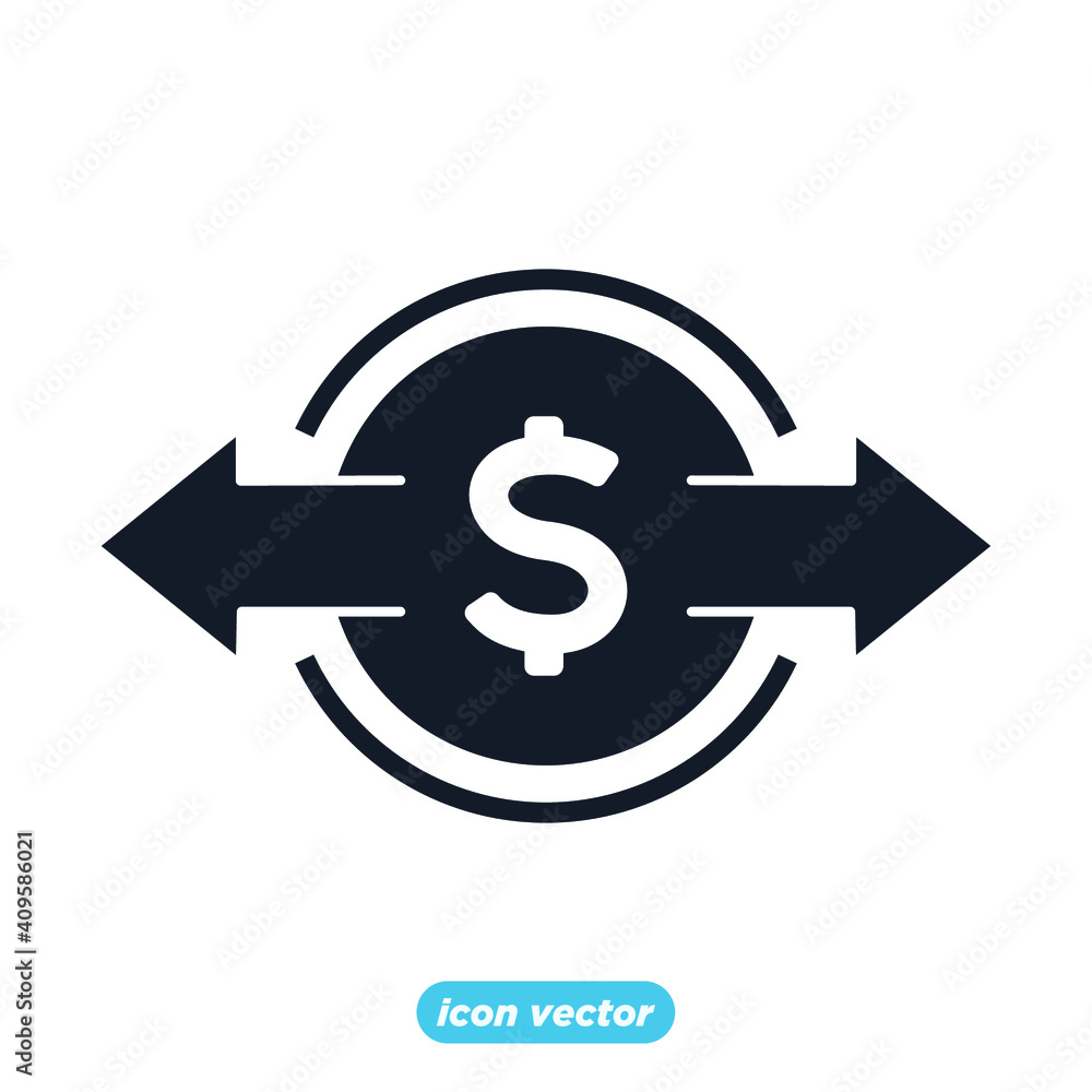 Currency exchange Vector Icon. Money symbol vector illustration Currency exchange Vector Icon. Money symbol vector illustration