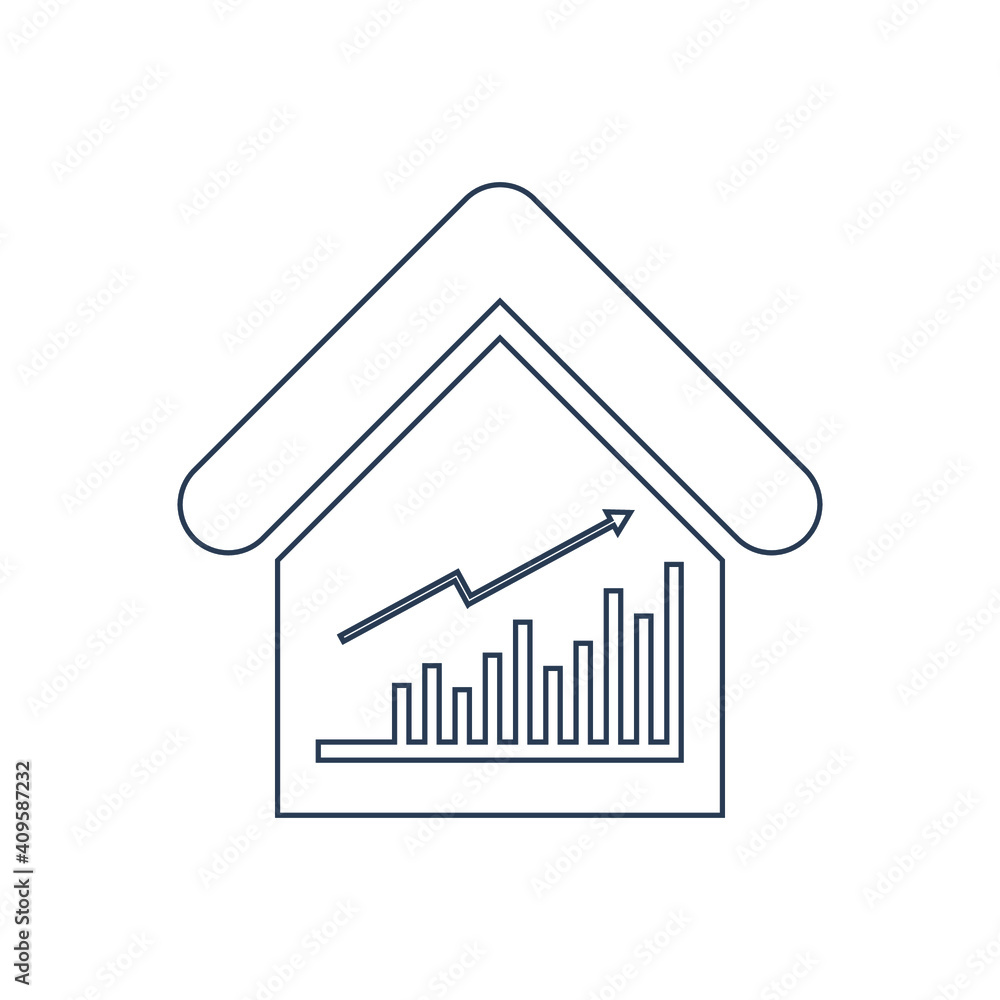 Home value icon. home investment, real estate, property value, residential growth icon. Home value icon. home investment, real estate, property value, residential growth icon.