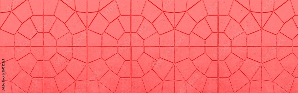 Panorama of Red granite floor tile with circular pattern texture and background seamless Panorama of Red granite floor tile with circular pattern texture and background seamless