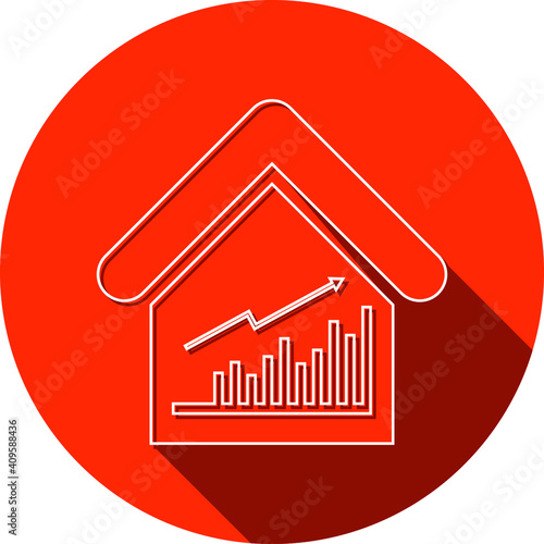 Free Download Home value icon. home investment, real estate, property value, residential growth icon. - GFXLoad