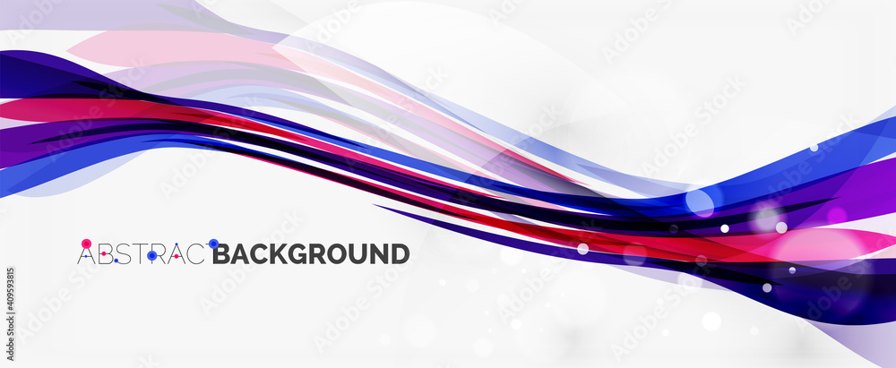 Fototapeta premium Waves and lines trendy design template for business or technology presentation, internet poster or web brochure cover, wallpaper