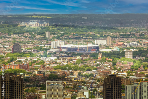 London view from Alexandra Palace to Emirates Stadium