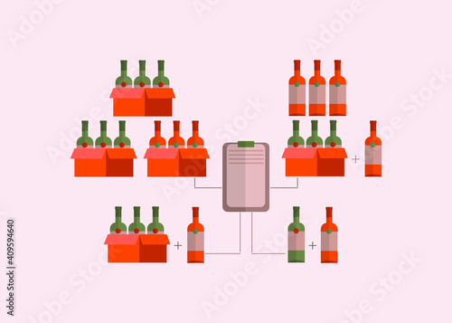 alcohol drinks ordering infographics, for graphic and web design, beverages logistics