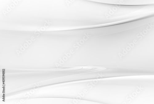 Awesome grey and white abstract background. Futuristic perspective; motion waves design. Interior home decoration.