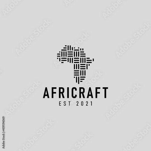 Africa craft logo design illustration