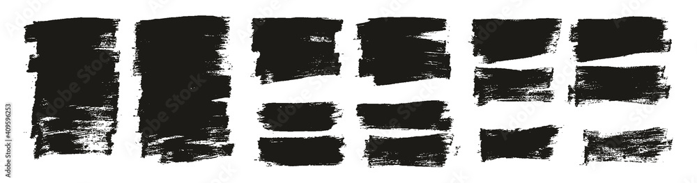 Flat Paint Brush Thin Short Background High Detail Abstract Vector Background Set 