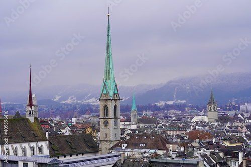 Panorama view to the old town of Zurich, Switzerland. © Michael Derrer Fuchs