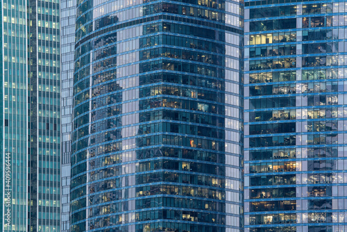 Fragment of a complex of high-rise office buildings. High quality photo © Andy Shell