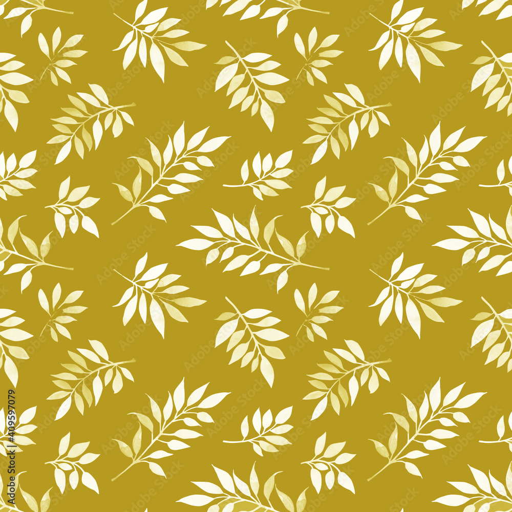 Fototapeta premium Hand-drawn seamless pattern with multicolored rainbow twigs
