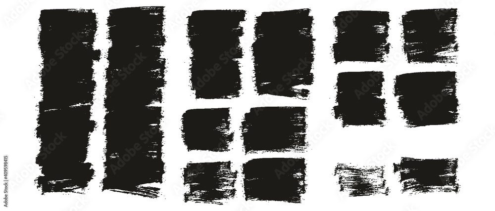 Flat Paint Brush Thin Half Background High Detail Abstract Vector Background Set Flat Paint Brush Thin Half Background High Detail Abstract Vector Background Set