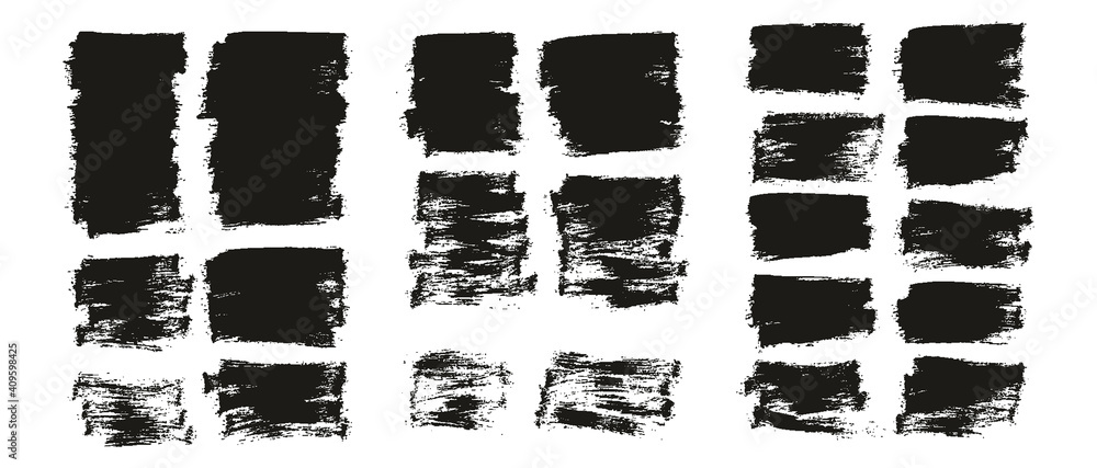 Flat Paint Brush Thin Half Background High Detail Abstract Vector Background Set Flat Paint Brush Thin Half Background High Detail Abstract Vector Background Set
