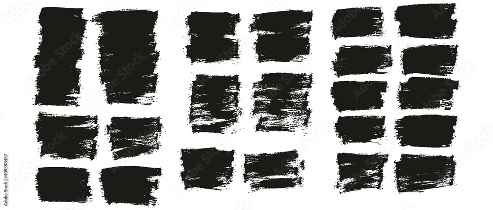 Flat Paint Brush Thin Half Background High Detail Abstract Vector Background Set Flat Paint Brush Thin Half Background High Detail Abstract Vector Background Set
