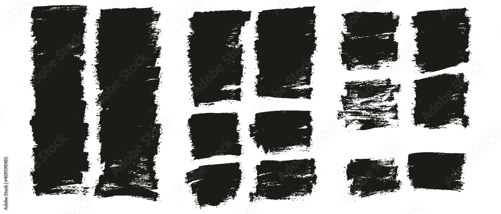 Flat Paint Brush Thin Half Background High Detail Abstract Vector Background Set Flat Paint Brush Thin Half Background High Detail Abstract Vector Background Set