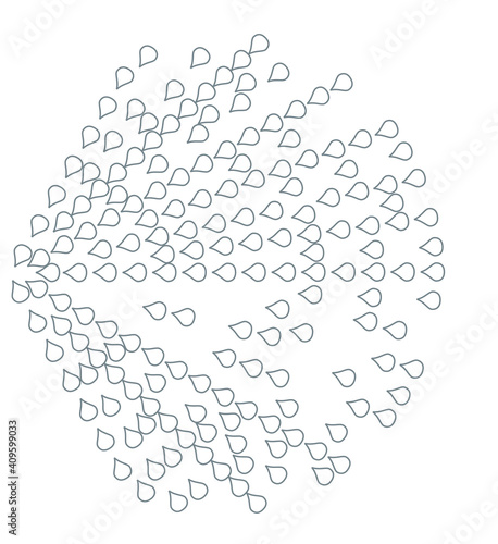 White drops circular spread. vector
