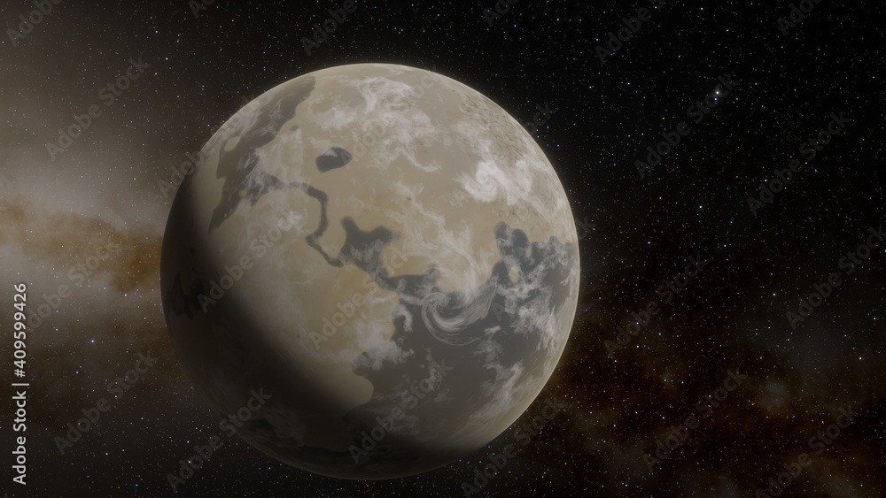 Obraz premium Planets and galaxy, science fiction wallpaper. Beauty of deep space. Billions of galaxy in the universe Cosmic art background 3d render 