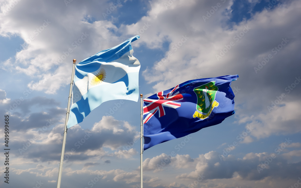Flags of Argentina and British Virgin Islands. Flags of Argentina and British Virgin Islands.