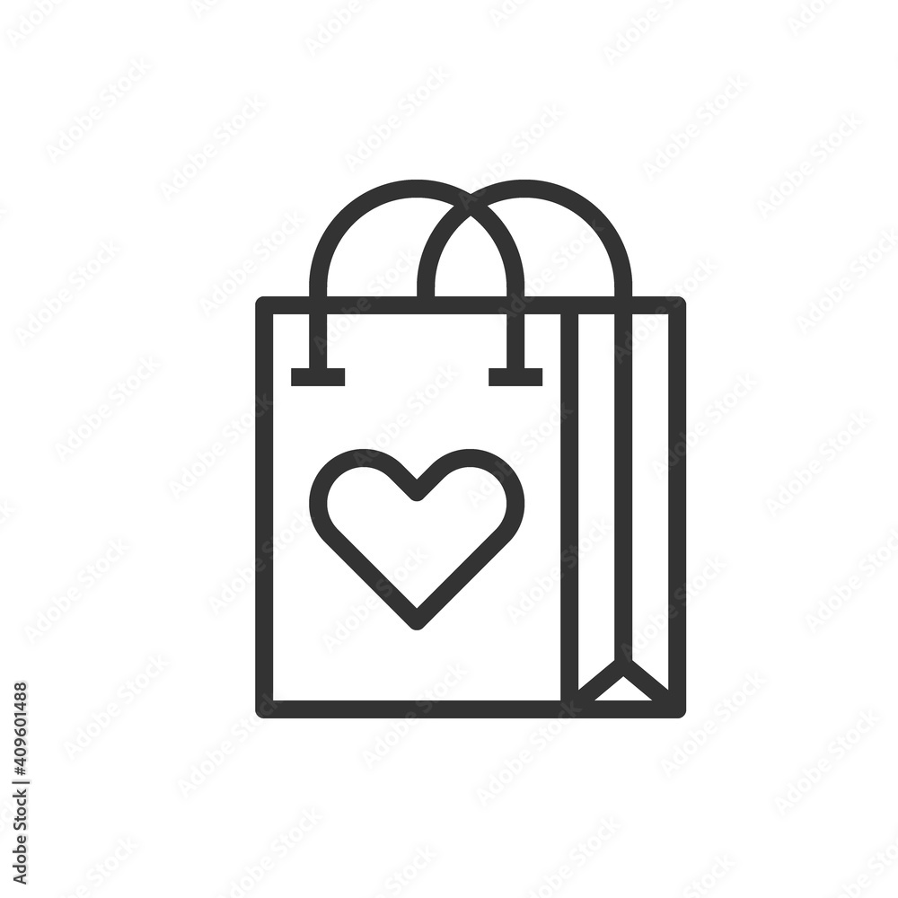 Heart Shopping Love Icon Or Logo Vector Illustration Heart Shopping Love Icon Or Logo Vector Illustration