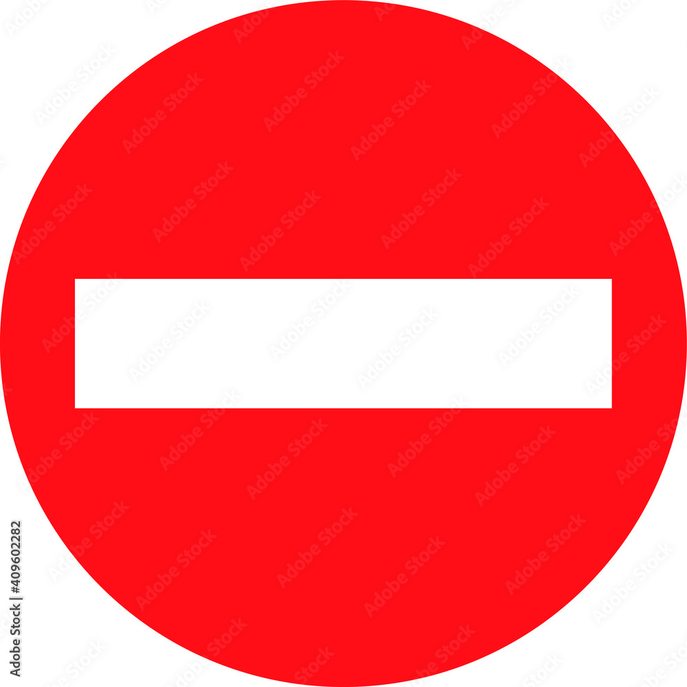 Rounded red no entry sign EPS 10 Rounded red no entry sign EPS 10