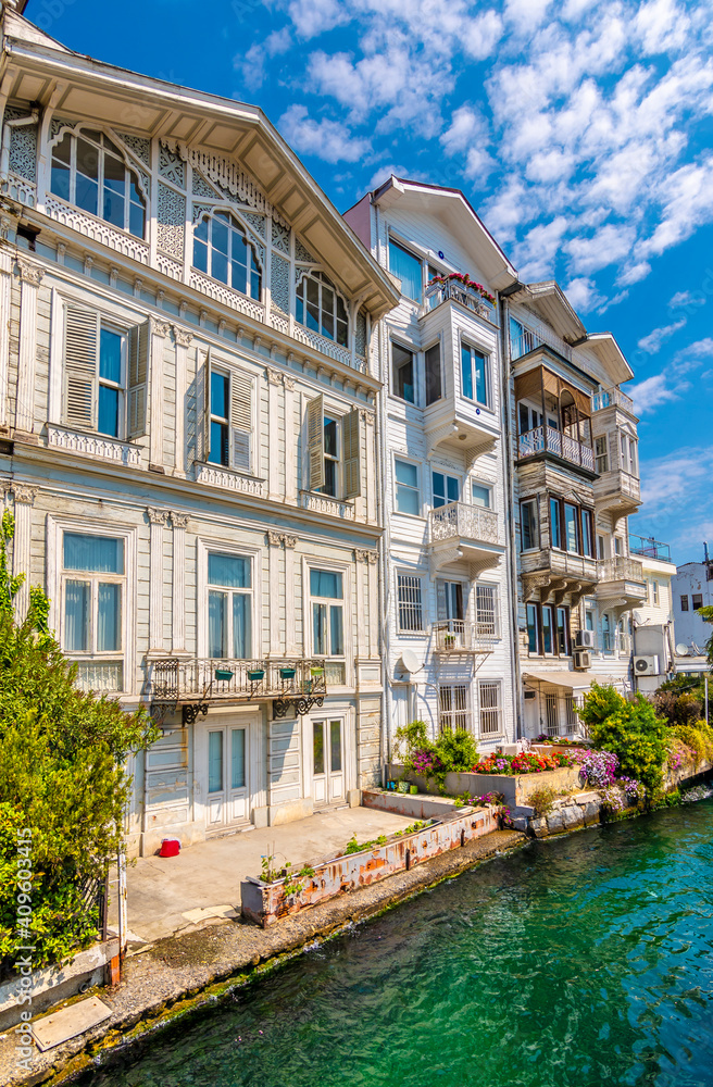 Arnavutkoy historical street view in Istanbul
