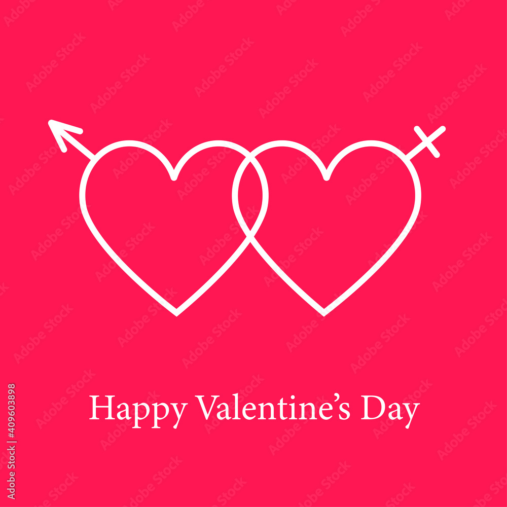 Happy Valentine's Day Love gender icon