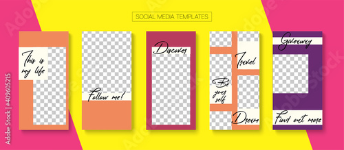 Modern Stories Vector Background.