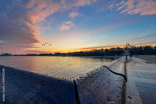 sunset at the pier