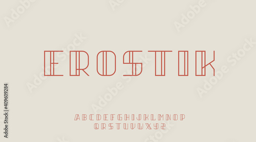 Modern thin line font, suitable for logo, logotype, monogram, flyer, poster, invitation