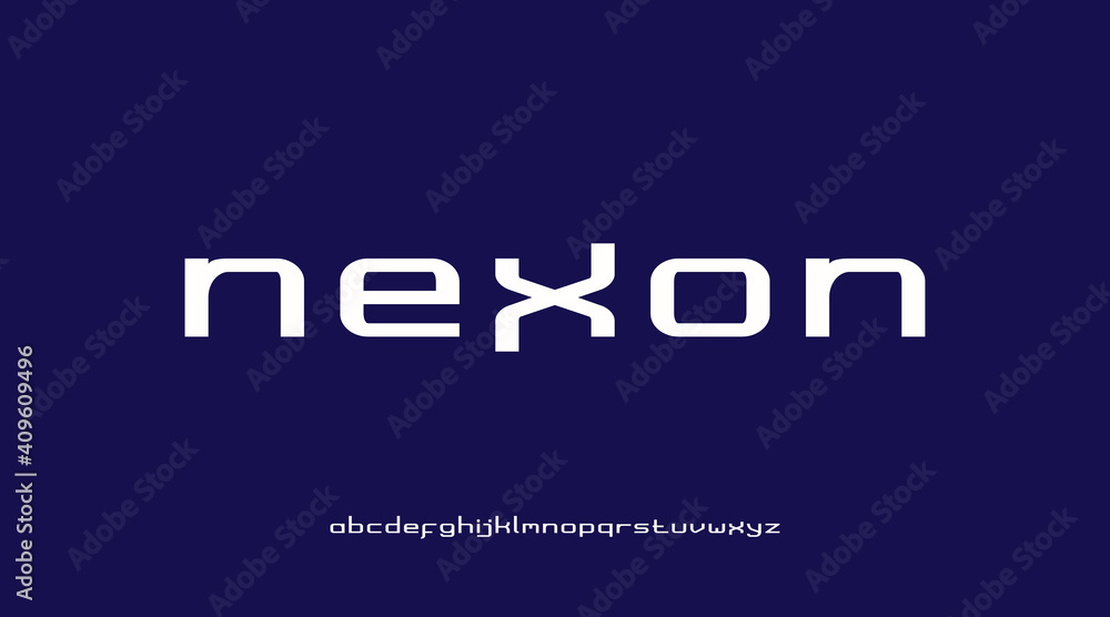 Modern and futuristic lower case font, suitable for logo, logotype, monogram, flyer, poster