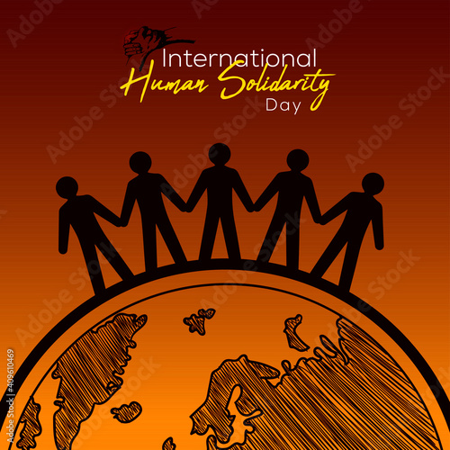 International Human Solidarity Day, dark background