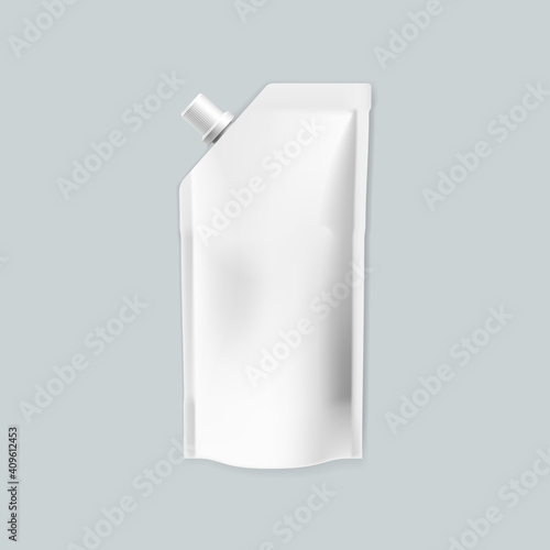 Realistic Blank Clear Spout Pouch Doy Bag