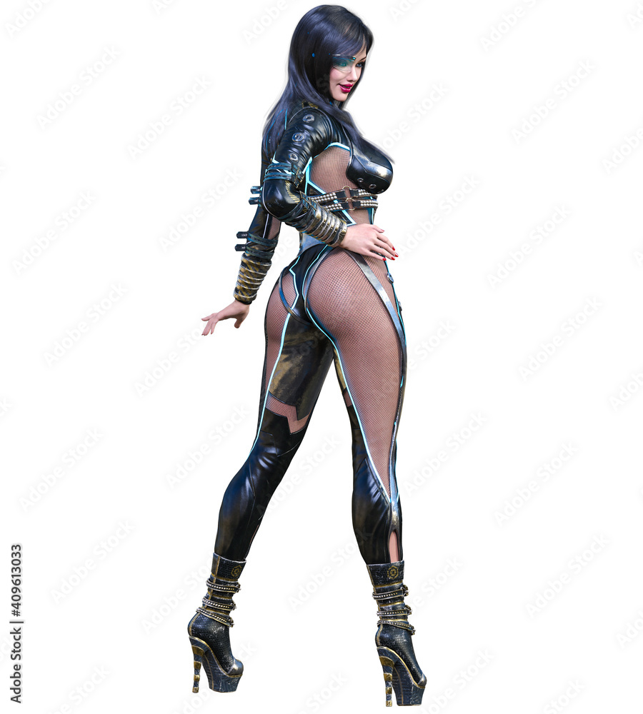 3D comics cosplay anime secret agent woman. 3D comics cosplay anime secret agent woman.