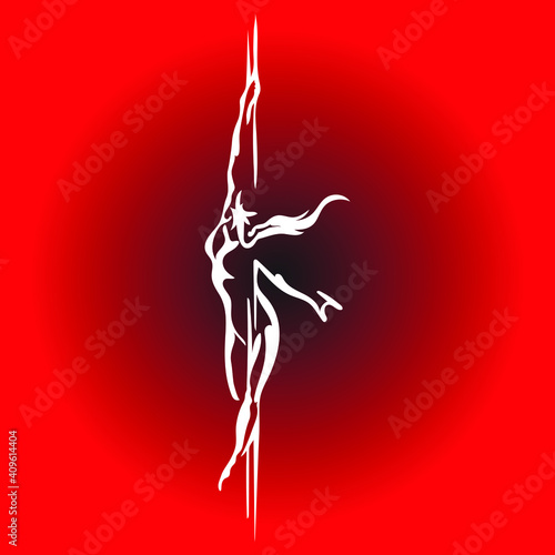 A illustration artwork of pole dancer .