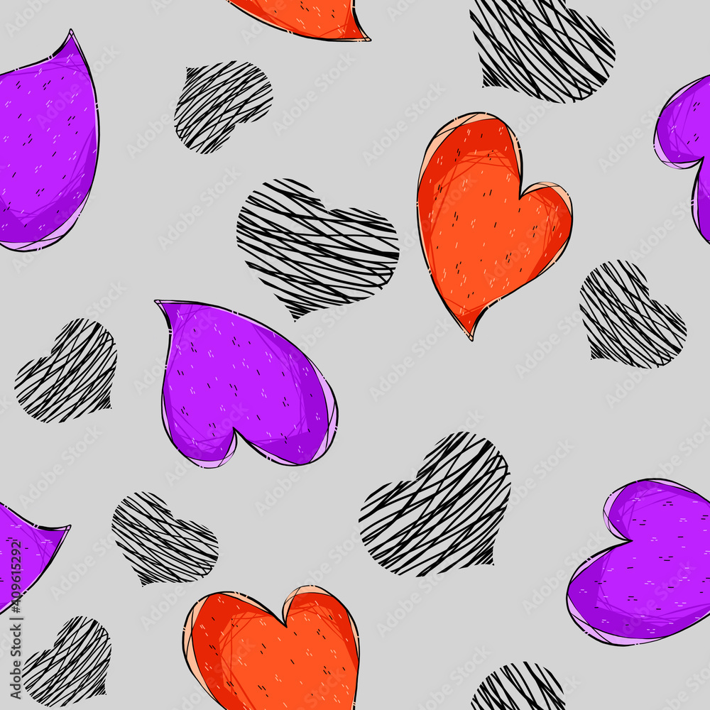seamless pattern with hearts seamless pattern with hearts