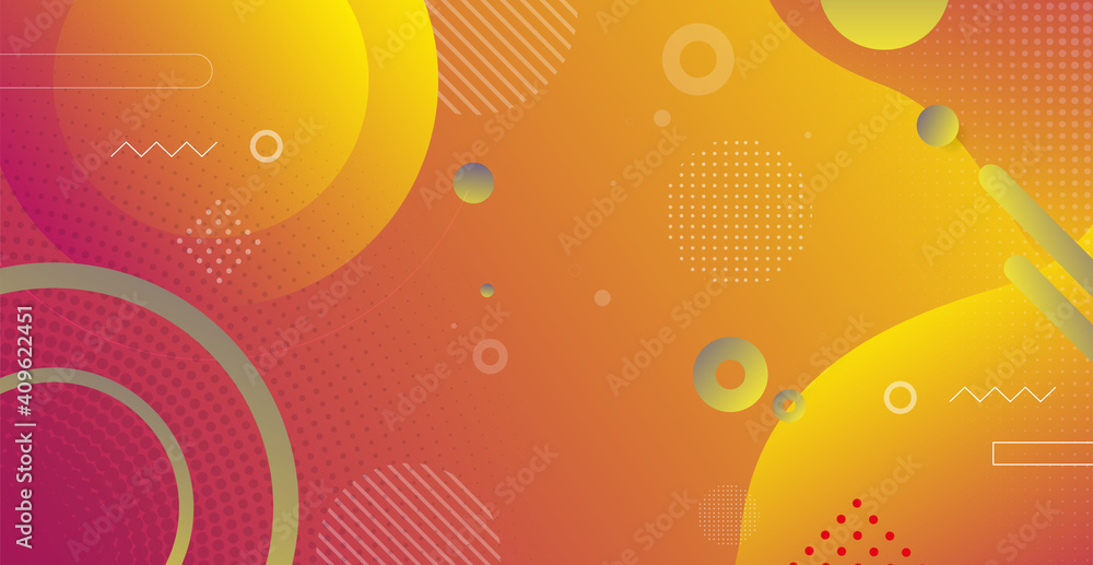 Futuristic geometry of Memphis. Colorful shapes, brightly colored textures and funny colored patterns abstract vector backgrounds.