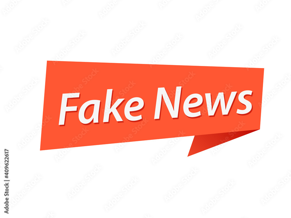 Fake news banner design vector