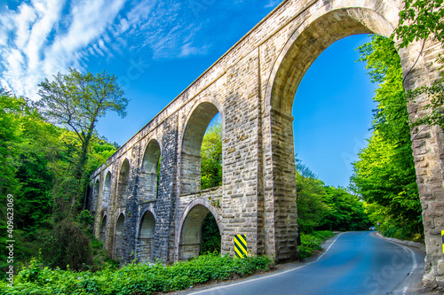 Quadro su tela Evvelbent (Pasadere) Aqueduct on Kemerburgaz Road in Istanbul