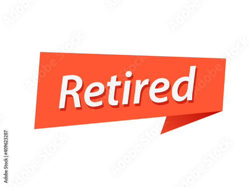 Retired banner design vector, Retired