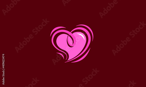 Hand drawn heart. A love design elements for Valentine's day.
