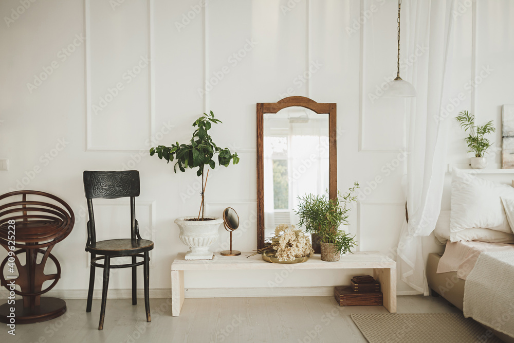 Boho design home interior of living room Boho design home interior of living room