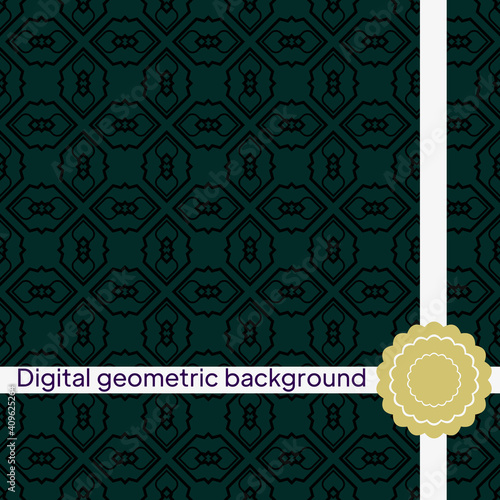 Seamless Pattern With Abstract Geometric Style. Repeating Sample Figure And Line. Vector illustration.